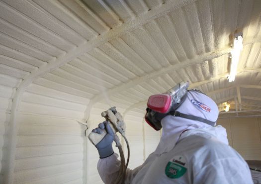 pole barn spray foam insulation